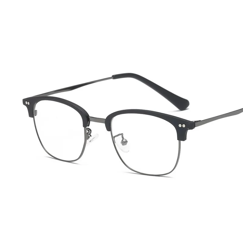 

TR90 alloy men eyeglasses frame half rim spectacles eyewear frames male myopic optical prescription reading glasses square frame
