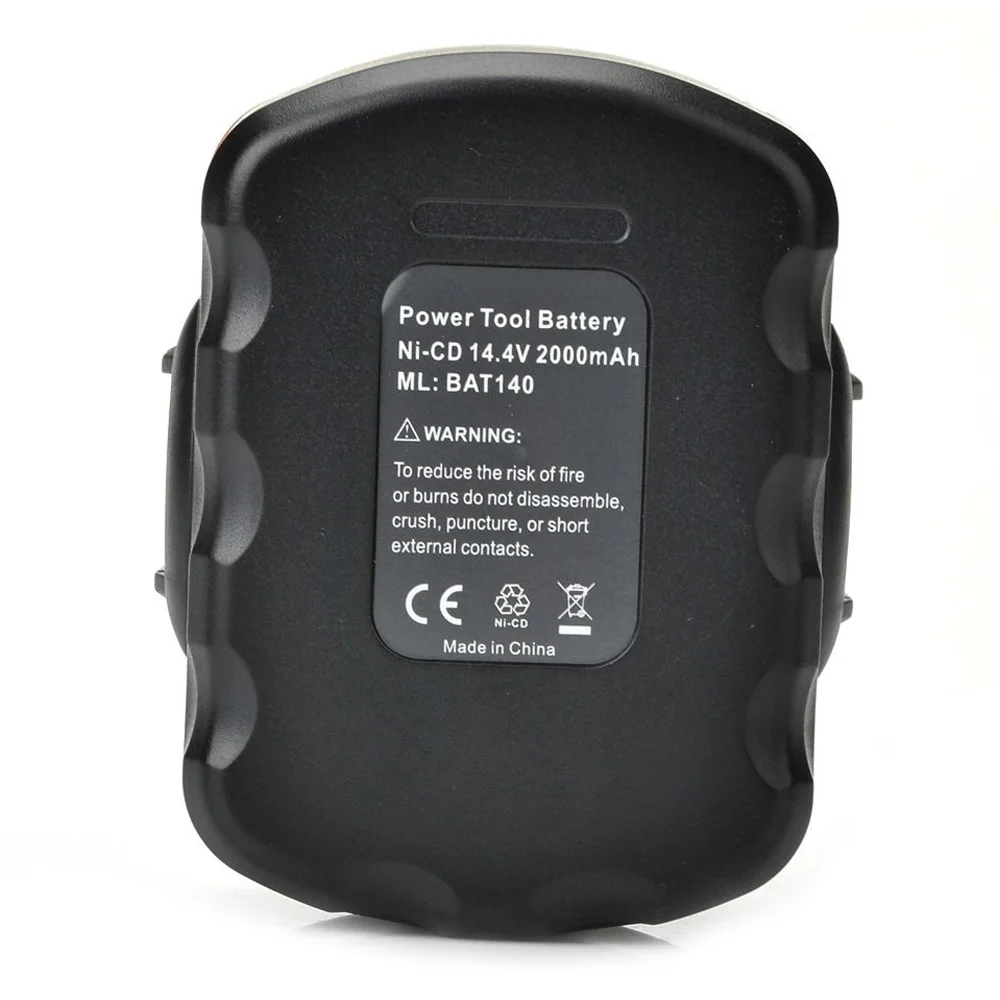 

SCLS 2 Pack Power Tool Replacement Battery for BAT040 [14.4V, 2.0Ah, NiCd], Red&Black