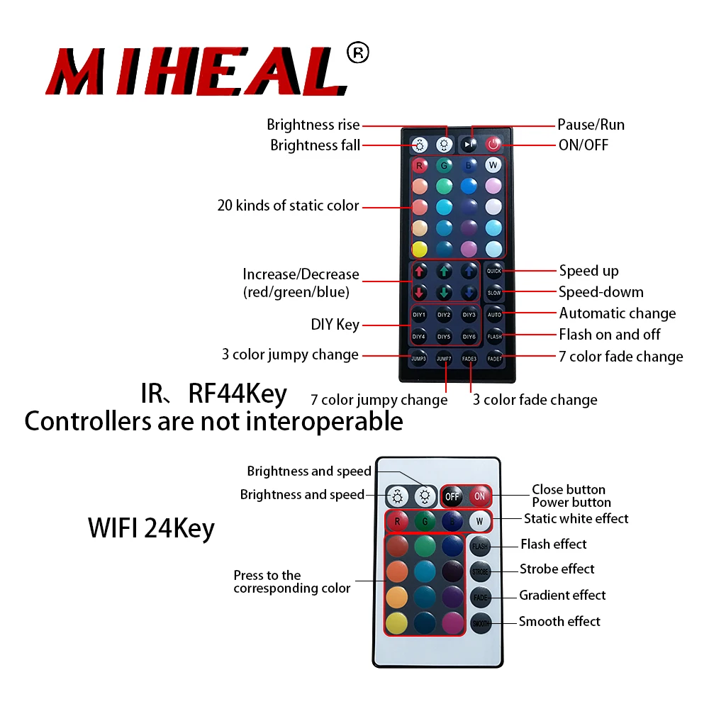Wifi музыка светодиодные полосы света управление SMD5050 DC12V 30 светодиодный s/m гибкая