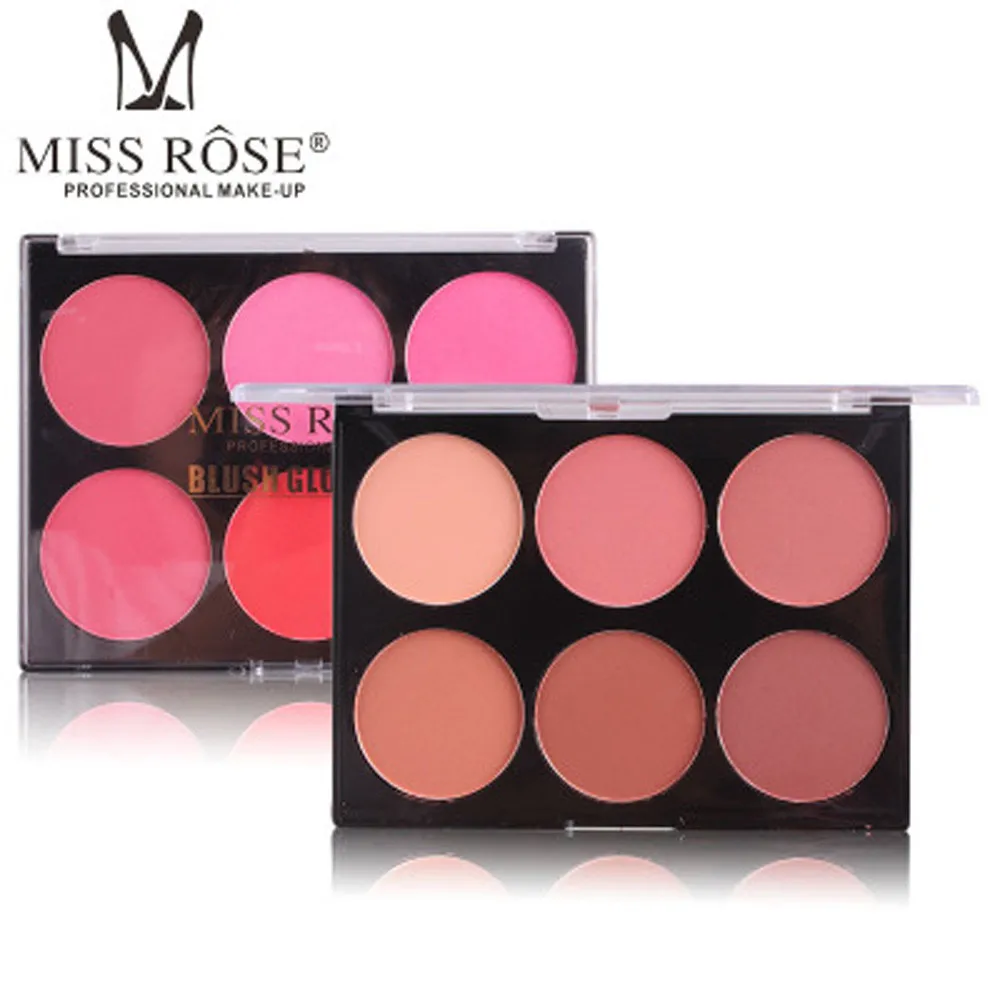 

MISS ROSE 6 Colors Smooth blush Makeup Contour Face Foundation Powder Cream Concealer Palette Cosmetic blush maquiagem