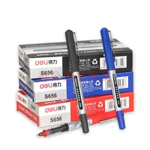 12 шт Специальное предложение DELI S656 гелевая ручка жидкая шариковая ручка 0,5 мм Черная гелевая ручка для подписи