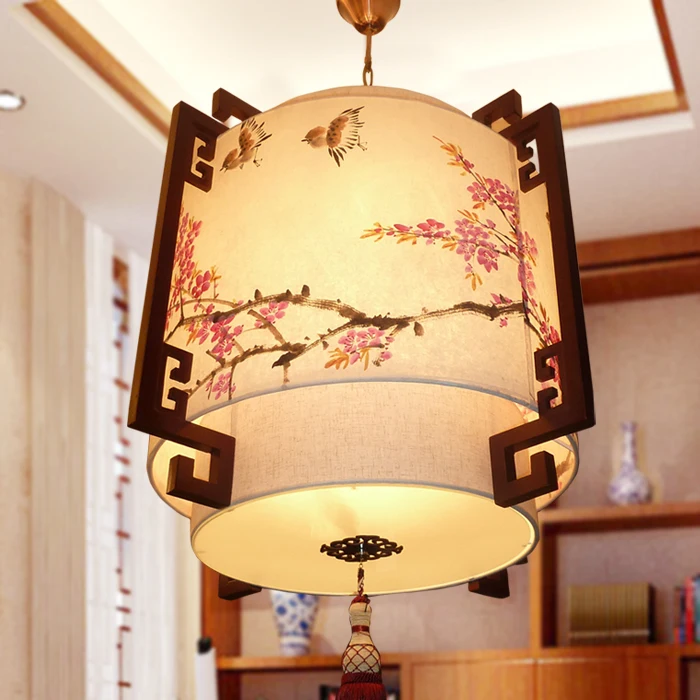 Traditional Chinese Painting Pendant Light Style Sheepskin Traditional Chinese Painting Pendant Light Style Sheepskin Lamps Clical Lighting Restaurant Lamp 3029