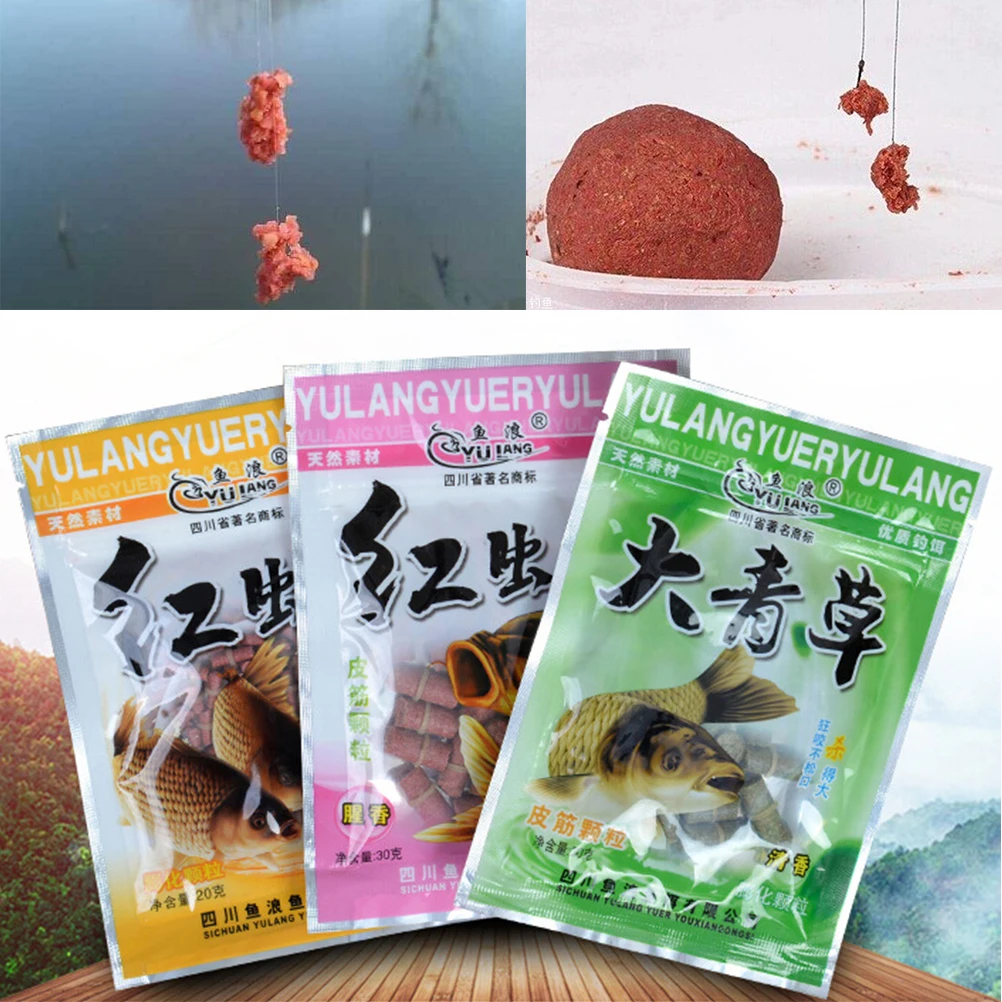 

1 Bag 20g/30g Red Worm Powder Fishing Lures Additive Bloodworm Herabuna Crucian Carp Catfish GroundBait Feeder Bait Additive