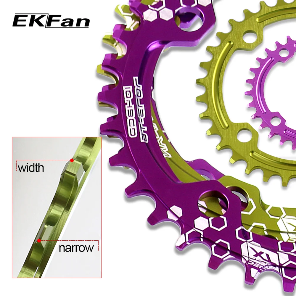 Овальная Круглая звезда EKFan 104BCD XT 30T 32T 34T 36T|Шатун и передняя звездочка велосипеда|