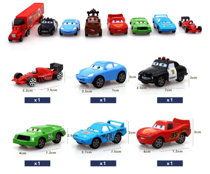 Машинки Disney Pixar модель автомобиля из сплава 8 шт.| |