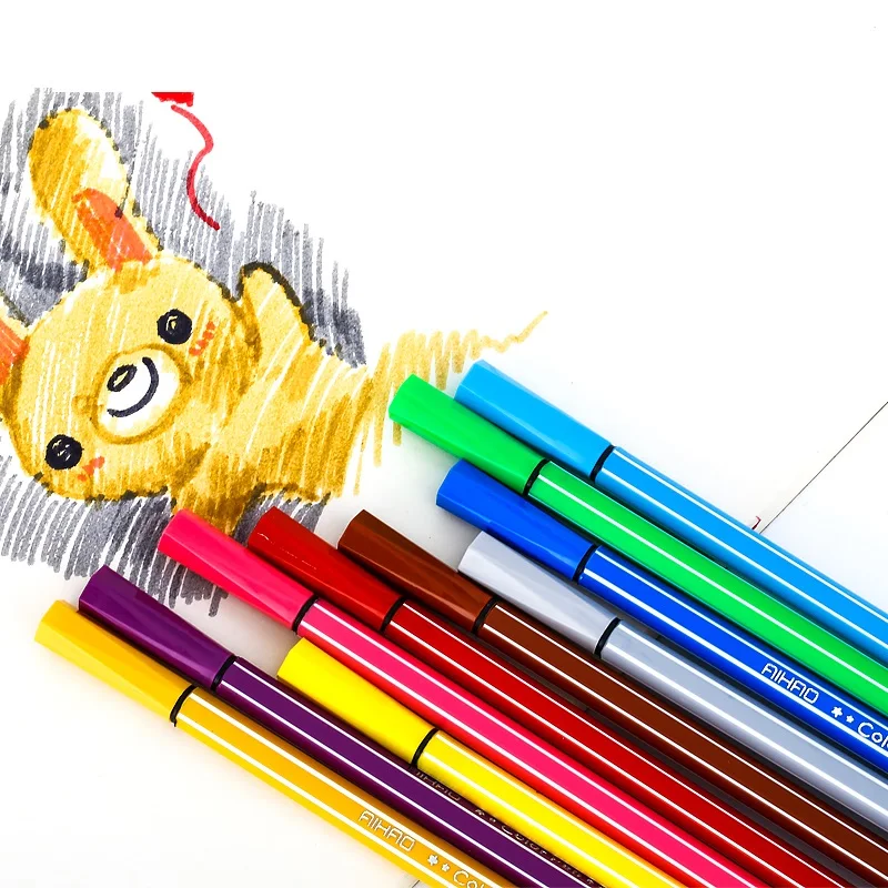 Stock Clearance / Loose pack] 36pcs Water Color Pens Set Brush Art Marker  Drawing for Kids Student School Stationery A6266