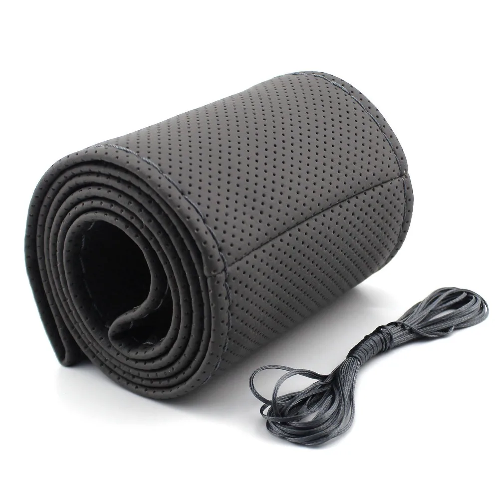 Popular DIY Car Steering Wheel Cover Artificial Leather Hand Sewing