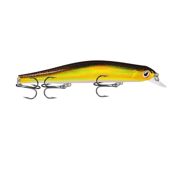 1pcs Fishing Lure Minnow 12.5cm/17.7g Topwater Artificial Bait 3D Eyes Plastic Wobblers Tackle Pesca Far-casting Magnet System 9