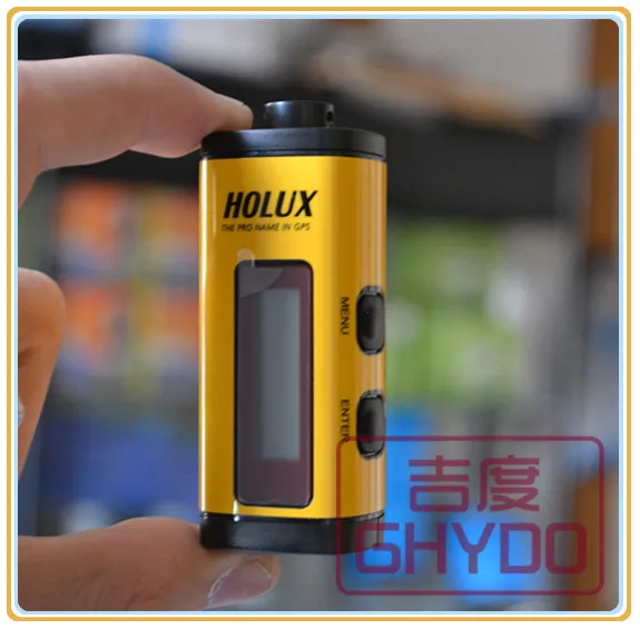 Holux 241 Wireless GPS Receiver Data LCD display Yellow gps tracker with ezTour key