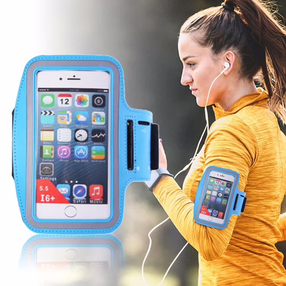 Goede Universal Sport Running Telefoon Bag Case voor iPhone 8 7 6 6 s XS X Xiaomi poco F1 Huawei Arm wrist band houder pouch voor vrouwen man