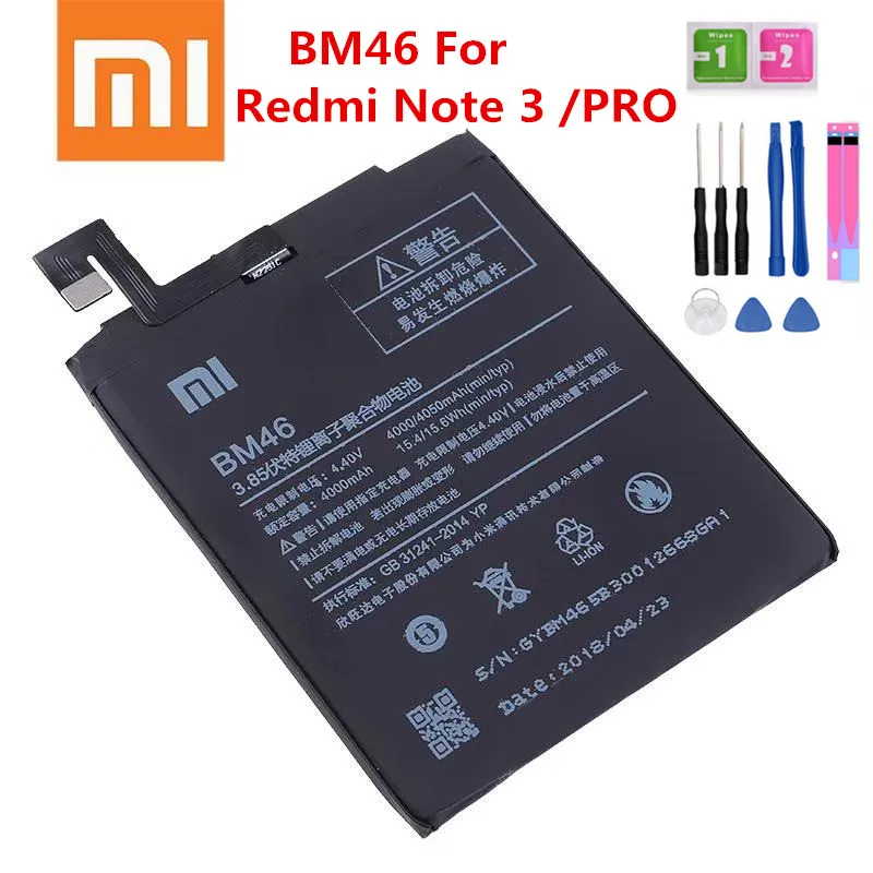 

Xiao Mi Original Phone Battery BM47 For Xiaomi Redmi 3 3S 3X 4X 3 pro Note 3 5 5A Pro Mi 5X BM46 BN31 BN45 Replacement Batteries