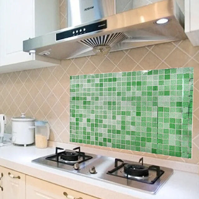 Diy Mosaic Tile Wall Stickers Bathroom Kitchen Removable Wallpaper Diy Mosaic Tile Wall Stickers Bathroom Kitchen Removable Wallpaper Aluminum Foil Sticker Home Decor