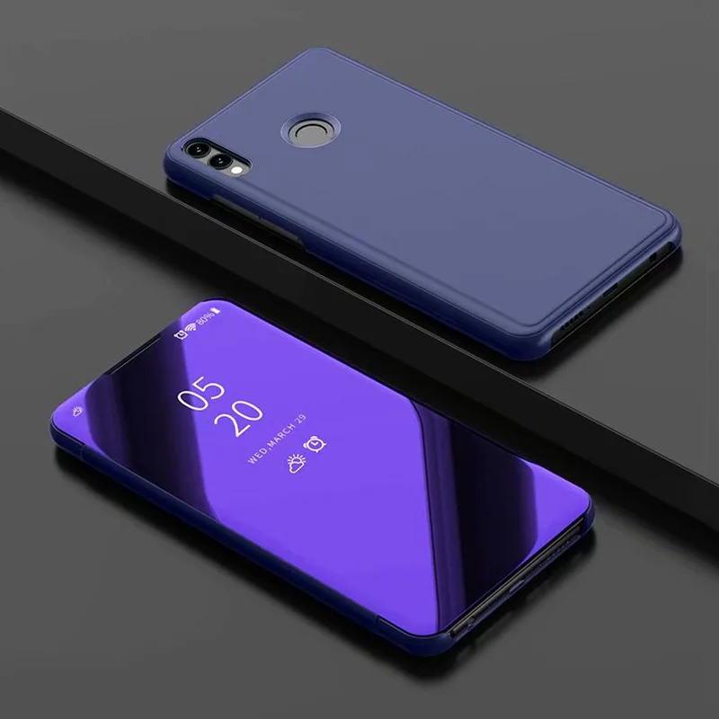 Умный зеркальный кожаный чехол для huawei Honor 20 Pro P30 Lite Nova 3 с покрытием P20 10 7C 8A 8C 8S 8X