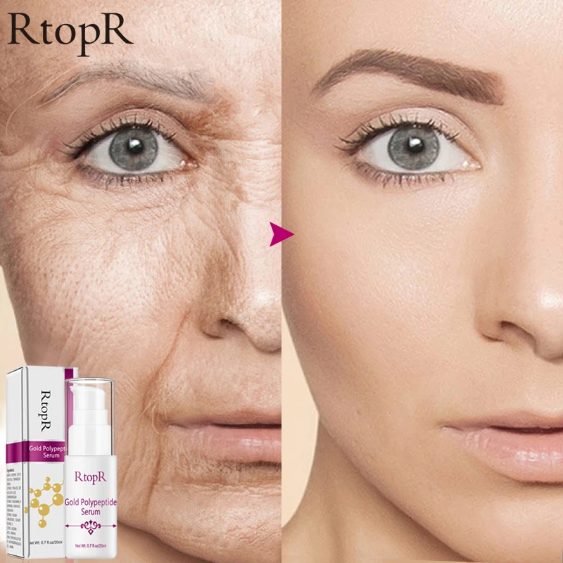 

RtopR Gold Peptide Serum Argireline Repair Skin Anti-aging Hyaluronic Acid Whitening Skin Care Essence Face Care Anti Wrinkle
