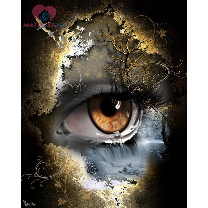 

Matreshka New Full Square/Round Drill completely 5D DIY Diamond Painting accessories"eye" Embroidery Beadwork Cross stitch kits
