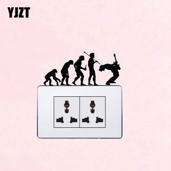 

Guitar Player Evolution Switch Sticker Personality Vinyl Wall Stickers For Kids Rooms 7SS0431