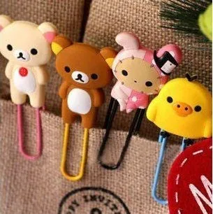 2017 Бумага Ремесло Pengiriman Gratis Rilakkuma Kawaii Seri Klip Закладка,/Memo Klip, скрепка для бумаги, Hadiah Kebaruan, Eceran K6402