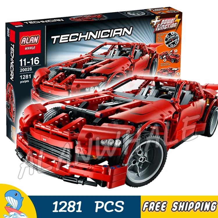 

1281pcs Techinic 2in1 Super Sports Racing Car 20028 Realistic Model Building Kit Blocks Gifts Assemble Toys Compatible With lego