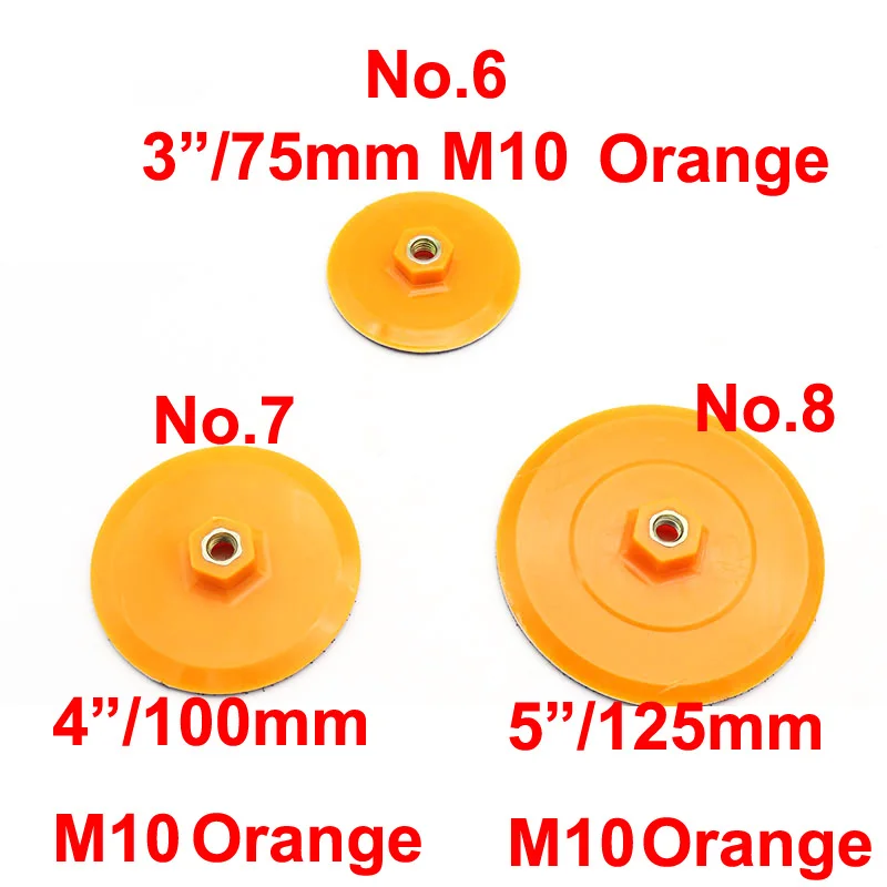 URANN " 4" " 6" M10 M14 M16 резьба Флокирование наждачной бумаги коврик на присосках самослипание шлифовальный диск подложка мощность шлифовальный станок запчасти