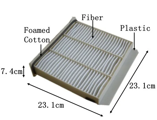 CUK2231 обувь по заводским ценам ACC43 белое волокно рамка воздушный фильтр в салон автомобиля для MITSUBISHI 7,4*23,1*23,1 см MR398288