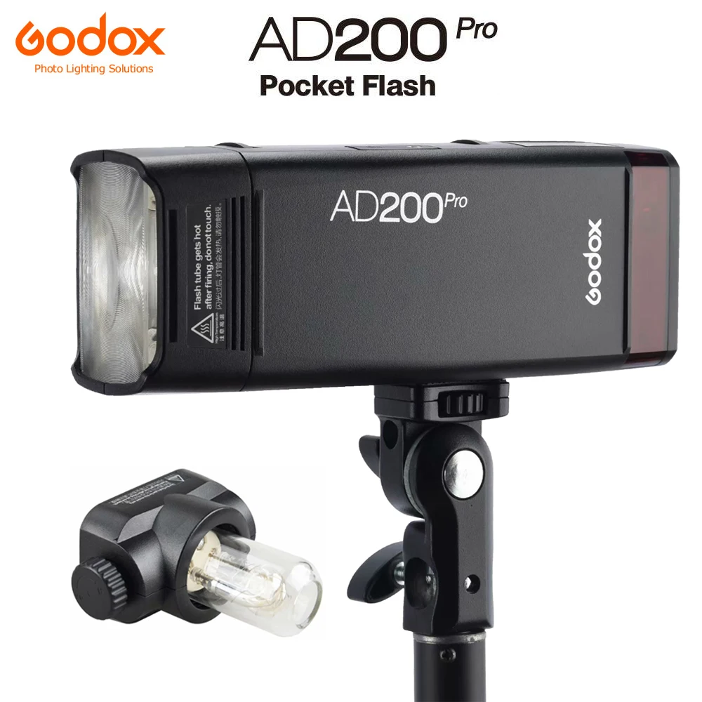 Внешняя вспышка Godox AD200Pro 2 4 WS TTL 1/8000G 0 01 HSS 1 8 2900 s переработка батареи
