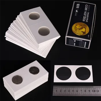

50pcs/Set 23-40mm Sizes Protective Coin Paper Clip Collecting Money Penny Storage Case Stamp Coin Holders Cover Case Storage