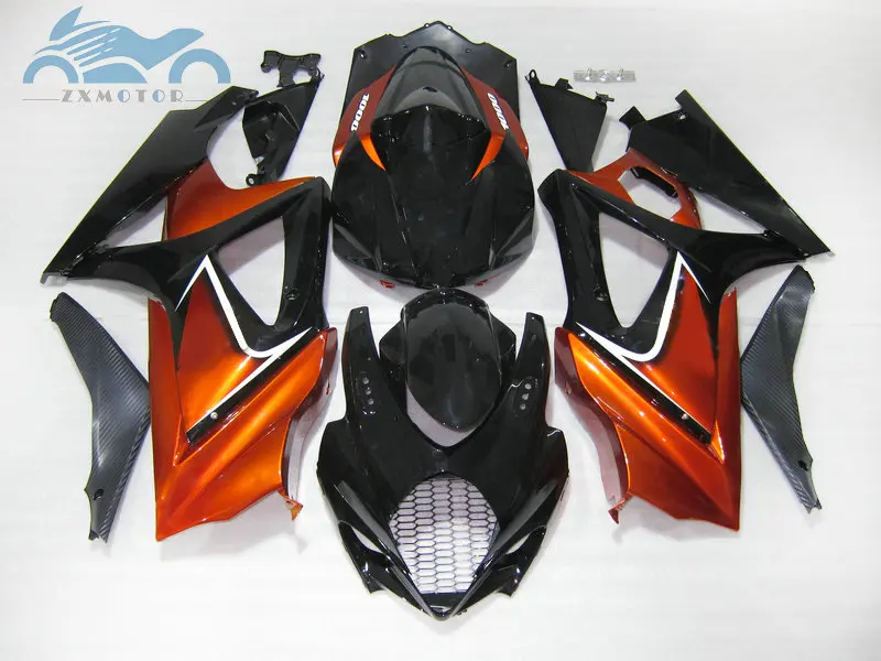 

Custom Motorcycle Fairing kits for SUZUKI GSXR1000 2007 2008 K7 ABS plastic racing fairings kit 07 08 GSXR 1000 red golden parts