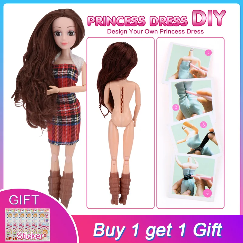

UCanaan Girl Doll Princess DIY Toys With Accessories for Barbie Doll Best Birthday Gift for Children