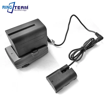 

F970 Battery + LP-E6 DR-E6 DC Coupler + Power Transfer Hold Charger Plate for Canon EOS 5D Mark II III 5D2 5D3 6D 60D 7D Cameras