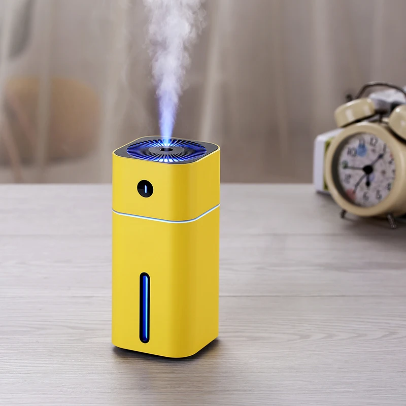 Car air freshener Mini Square D Humidifier Diffuser Ultrasonic USB Portable With LED Light Humidifiers Air Purifier Mist Maker