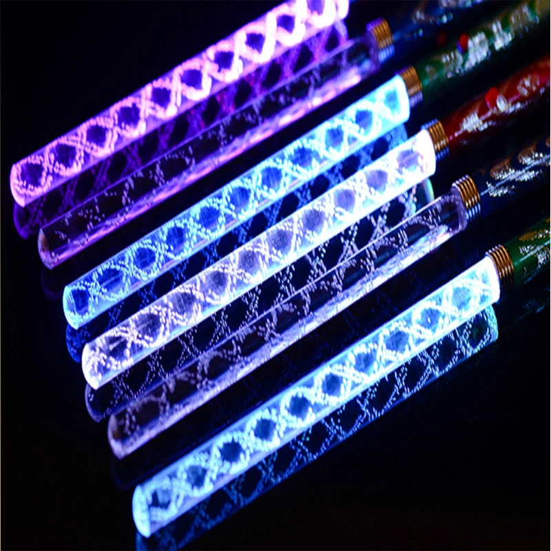 26cm Crystal Light Stick Led Neon Party Glow Stick Colorful Plastic Flash Light Cheer Electronic Magic Wand Christmas Toys 12pcs4
