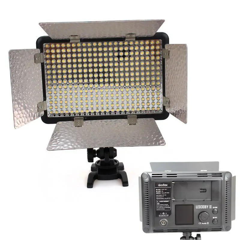 Godox 308Y II LED 3300พันไฟวิดีโอ+ระยะไกล+จับสำหรับกล้องDSLRกล้องDvfor
