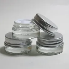 24x5 г Traval мини маленькая стеклянная банка для крема для макияжа с алюминиевой крышки косметические упаковочный контейнер для косметической продукции стеклянная банка