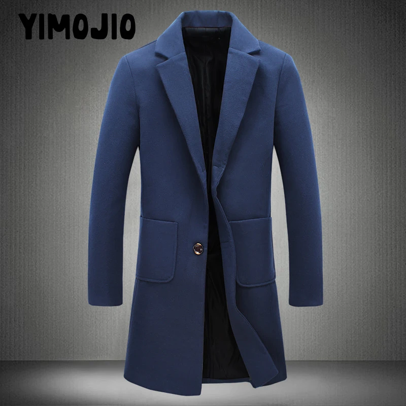 

Coat Men Casual Long jacket men Trench coat Streetwear Slim Long coat men Solid Male Windbreaker Trenchcoat in men