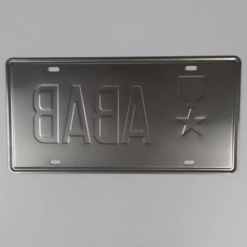 American License Plate USA Decorative Signs Plaque Vintage Metal Coffee Bar Decoration Home Decor 15x30 cm