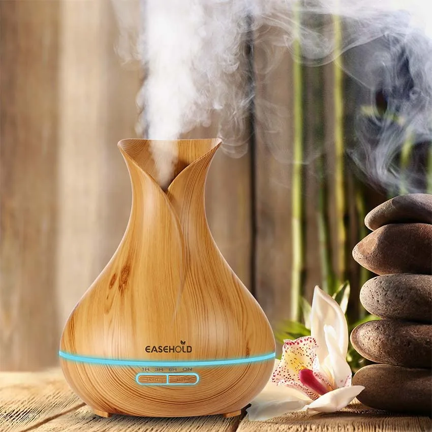  EASEHOLD 400ml Aroma Essential Oil Diffuser Ultrasonic Air Humidifier 7 color changing Auto Shut Of
