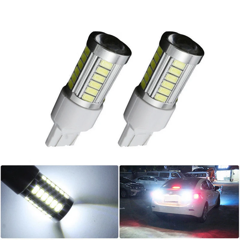 Mayitr 2 шт. T20 7443 5630 33led 33smd 800lm 6000 К авто Тормозная обратный резервный Включите свет лампы белый