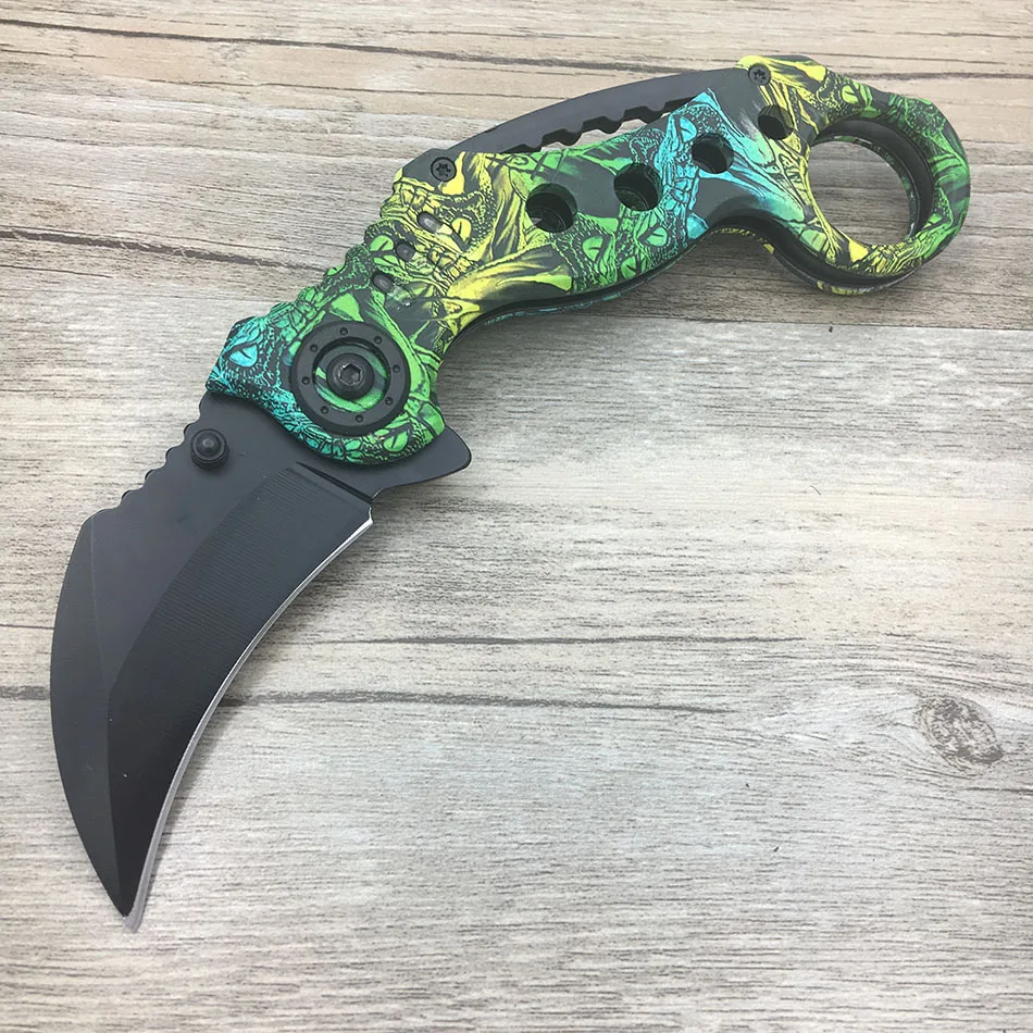 Походный нож Karambit, охотничьи ножи, походный инструмент, тактический нож для выживания, нож из нержавеющей стали, коготь скорпиона, 5 цветов