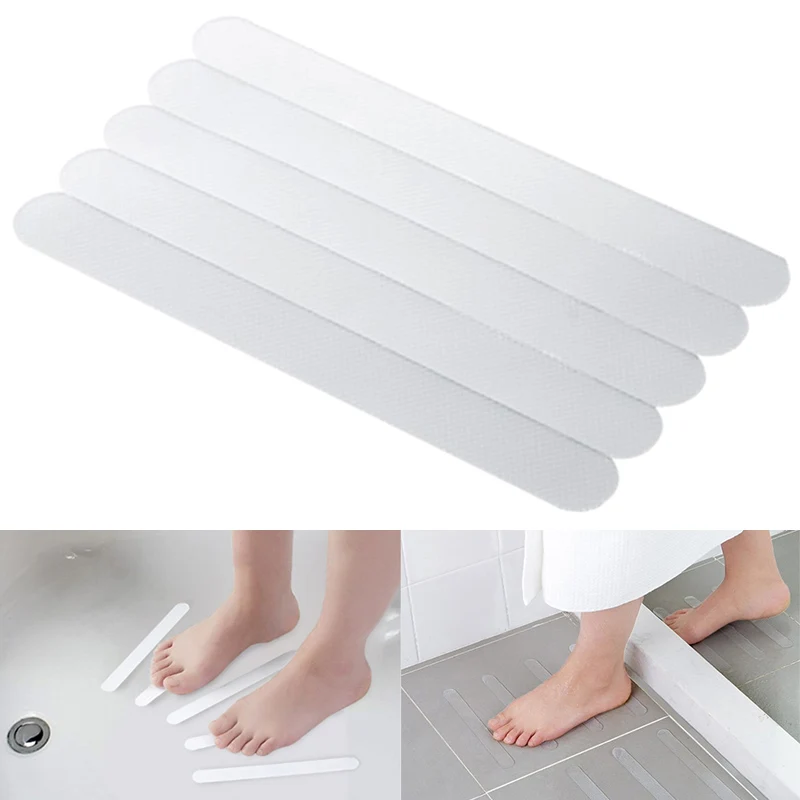 

Showers Transparent Anti-Slip Strips 5PCS/Lot 2*20cm Floors Shower Stickers Non Slip Strips Stairs Bath Safety Strips Bathtubs