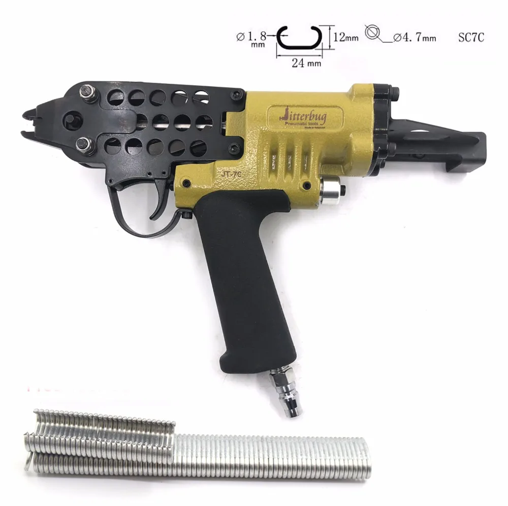 Pneumatic Air Tools C Ring NAILER Hog Ring Plier Poultry Cage Coop Wire