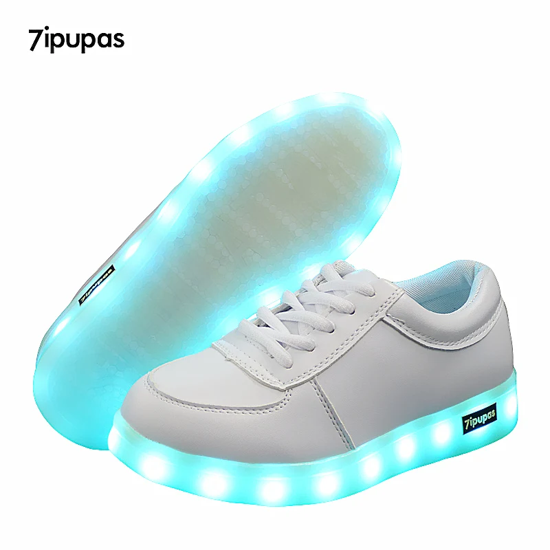 7ipupas Glowing sneakers Usb charging Kids shoes led Slippers do with Lights Up Boy Girls Led tenis simulation Luminous Sneakers