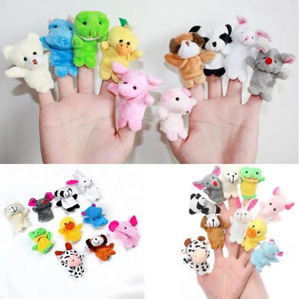 

10Pcs Animal Rabbit Dog Pig Finger Puppets Cloth Baby Story Telling Playing Toy
