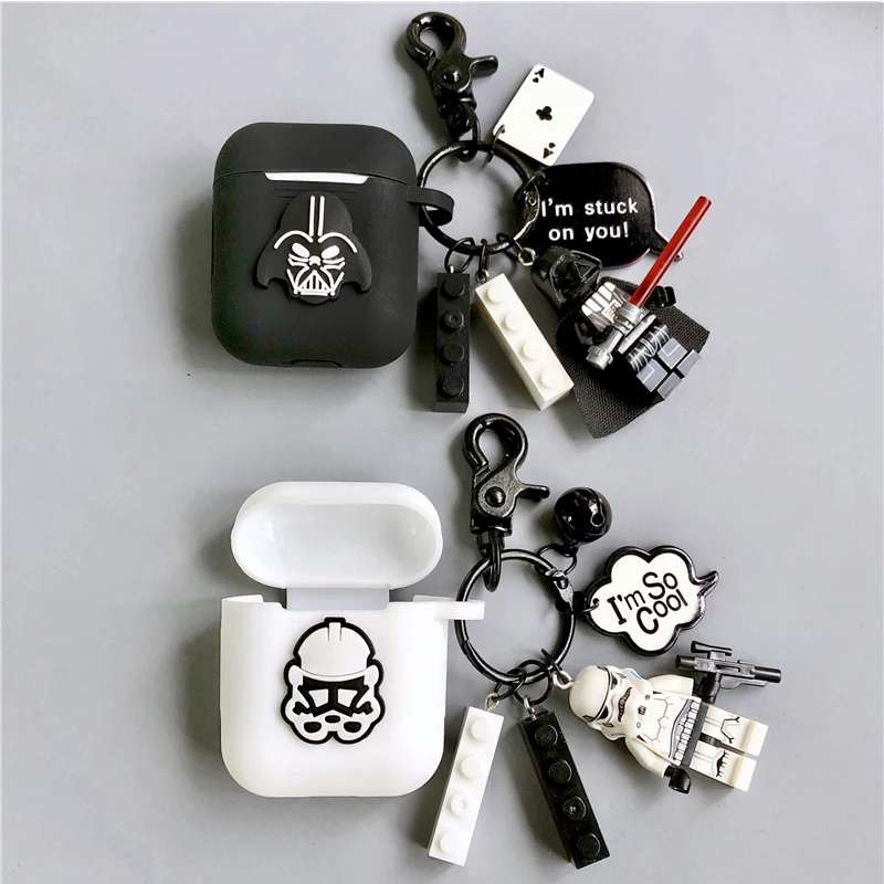Bluetooth наушники силиконовый чехол для Apple Airpods 1 2 мягкий чехол Аксессуары крутой мультфильм наушники коробка защитный чехол сумка