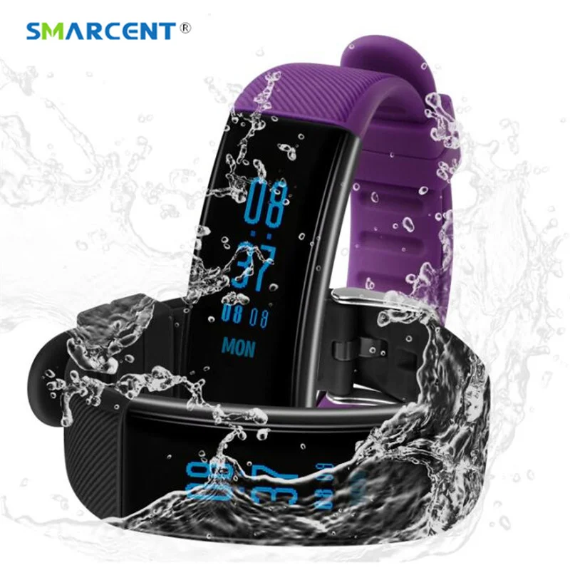SMARCENT Heart Rate Monitor Smart Wristband Watches IP68 Waterproof Swimming Smart Band Blood Pressure Activity Tracker