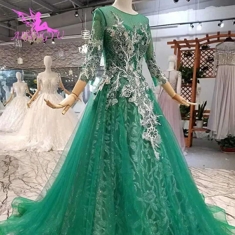 Aijingyu Wedding Dress Transparent Lace Gowns For Sale Mexican