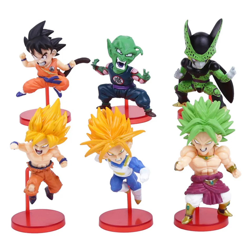 Cell Gohan Vegeta Set de 6 Figuras de acción Goku Piccolo Dragon Ball Z