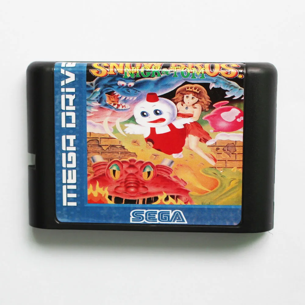 Snow Bros Nick& Tom игровой картридж новейшая 16 битная игровая карта для sega Mega Drive/Genesis system