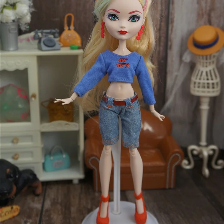 Подлинные модные детские аксессуары для куклы bjd Американский подарок для девочек Одежда для кукол повседневный костюм для оригинальных кукол Monster High - Цвет: 6 only doll clothes