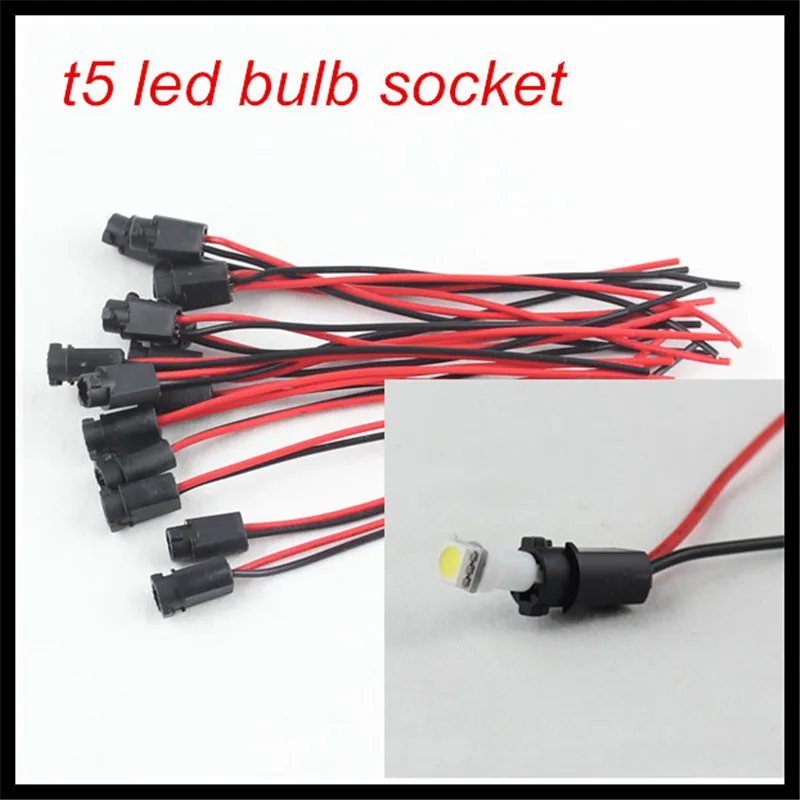 Rockeybright Black hard T5 bulb holder T5 socket for T5 LED interior
