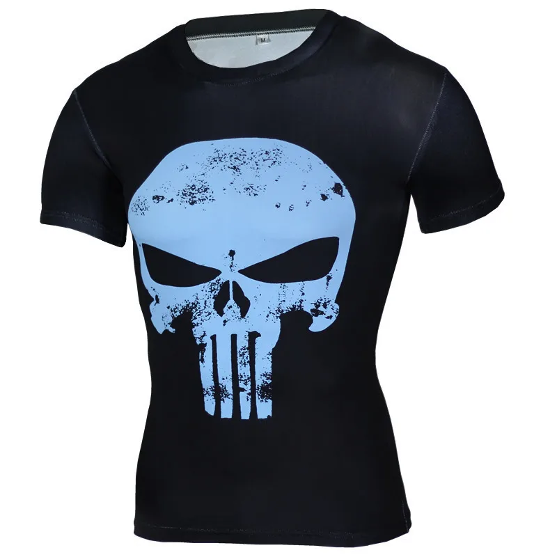 

3D Print Style Compression Shirt for Men Men's Short Sleeves MMA Rashguard Tshirt Quick dry Workout Bodybuilding Fitness Tops